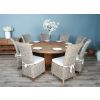 1.8m Reclaimed Teak Character Dining Table with 8 Latifa Chairs - 0
