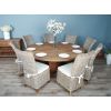 1.8m Reclaimed Teak Character Dining Table with 8 Latifa Chairs - 3