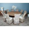 1.8m Reclaimed Teak Character Dining Table with 8 Latifa Chairs - 1