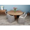 1.8m Reclaimed Teak Character Dining Table with 6 Riviera Chairs  - 2