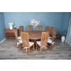 1.8m Reclaimed Teak Character Dining Table with 8 or 10 Vikka Chairs - 6