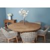 1.8m Reclaimed Teak Character Dining Table with 6 Scandi Armchairs - 3