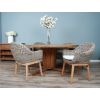 1.8m Reclaimed Teak Character Dining Table with 6 Scandi Armchairs - 2