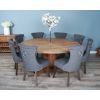 1.8m Reclaimed Teak Character Dining Table with 8 Windsor Ring Back Chairs - 0