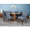 1.8m Reclaimed Teak Character Dining Table with 8 Windsor Ring Back Chairs - 8