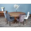 1.8m Reclaimed Teak Character Dining Table with 8 Windsor Ring Back Chairs - 2