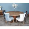 1.8m Reclaimed Teak Character Dining Table with 8 Windsor Ring Back Chairs - 9
