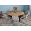 1.8m Reclaimed Teak Character Dining Table with 8 Stackable Zorro Chairs - 2
