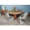 1.8m Reclaimed Teak Character Dining Table with 8 Stackable Zorro Chairs - 4