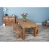 1.8m Reclaimed Teak Taplock Dining Table with 2 Backless Benches - 2