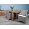 2m Reclaimed Teak Taplock Dining Table with 6 Donna Chairs - 3