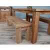 1.8m Reclaimed Teak Taplock Dining Table with 2 Backless Benches - 10