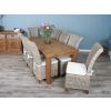 1.8m Reclaimed Teak Taplock Dining Table with 6 or 8 Latifa Chairs - 3