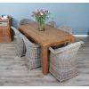 1.8m Reclaimed Teak Taplock Dining Table with 6 Riviera Chairs - 0