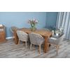 1.8m Reclaimed Teak Taplock Dining Table with 6 Scandi Armchairs - 5