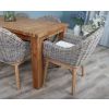 1.8m Reclaimed Teak Taplock Dining Table with 6 Scandi Armchairs - 7