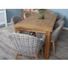 1.8m Reclaimed Teak Taplock Dining Table with 6 Scandi Armchairs - 8