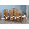 2m Reclaimed Teak Taplock Dining Table with 8 Vikka Chairs - 1