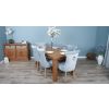 1.8m Reclaimed Teak Taplock Dining Table with 6 Windsor Ring Back Chairs  - 1