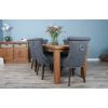 1.8m Reclaimed Teak Taplock Dining Table with 6 Windsor Ring Back Chairs  - 8