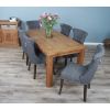 1.8m Reclaimed Teak Taplock Dining Table with 6 Windsor Ring Back Chairs  - 10