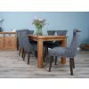 1.8m Reclaimed Teak Taplock Dining Table with 6 Windsor Ring Back Chairs  - 11