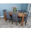 1.8m Reclaimed Teak Taplock Dining Table with 6 Windsor Ring Back Chairs  - 12