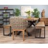 3m Reclaimed Teak Urban Fusion Cross Dining Table with 2 Backless Benches - 1