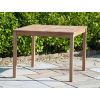 1m Teak Square Fixed Table with 4 Kiffa Folding Armchairs - 7