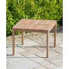 1m Teak Square Fixed Table with 4 Kiffa Folding Armchairs - 6