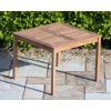 1m Teak Square Fixed Table with 4 Kiffa Folding Armchairs - 8