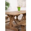 2m Reclaimed Teak Dinklik Dining Table With 2 Backless Benches - 5