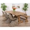 2m Reclaimed Teak Dinklik Dining Table with 1 Backless Bench & 3 Stackable Zorro Chairs    - 1