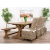 2m Reclaimed Teak Dinklik Dining Table with 1 Backless Bench & 3 Latifa Chairs    - 0