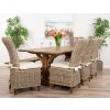 2m Reclaimed Teak Dinklik Dining Table with 1 Backless Bench & 5 Latifa Chairs    - 0