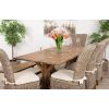 2m Reclaimed Teak Dinklik Dining Table with 1 Backless Bench & 5 Latifa Chairs    - 1