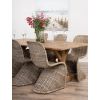 2m Reclaimed Teak Dinklik Dining Table with 6 Stackable Zorro Chairs    - 2