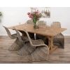 2m Reclaimed Teak Dinklik Dining Table with 6 Stackable Zorro Chairs    - 1