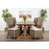 2m Reclaimed Teak Dinklik Dining Table with 6 Latifa Chairs    - 1