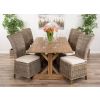 2m Reclaimed Teak Dinklik Dining Table with 6 Latifa Chairs    - 0