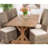 2m Reclaimed Teak Dinklik Dining Table with 6 Latifa Chairs    - 2