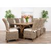 2m Reclaimed Teak Dinklik Dining Table with 8 Latifa Chairs    - 1