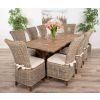 2m Reclaimed Teak Dinklik Dining Table with 8 Latifa Chairs    - 0