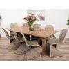 2m Reclaimed Teak Dinklik Dining Table with 8 Stackable Zorro Chairs    - 0