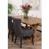 2m Reclaimed Teak Dinklik Dining Table with 1 Backless Bench & 3 Windsor Ring Back Chairs    - 2