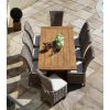 2m Reclaimed Teak Outdoor Open Slatted Cross Leg Table with 8 Latifa Chairs - 1