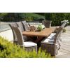 2m Reclaimed Teak Outdoor Open Slatted Cross Leg Table with 8 Latifa Chairs - 2