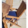 1.2m Teak Octagonal Folding Table with 6 Classic Folding Chairs / Armchairs - 9