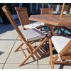 1.2m Teak Octagonal Folding Table with 6 Classic Folding Chairs / Armchairs - 7