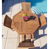 1.2m Teak Octagonal Folding Table with 2 Marley Chairs & 2 Marley Armchairs - 2